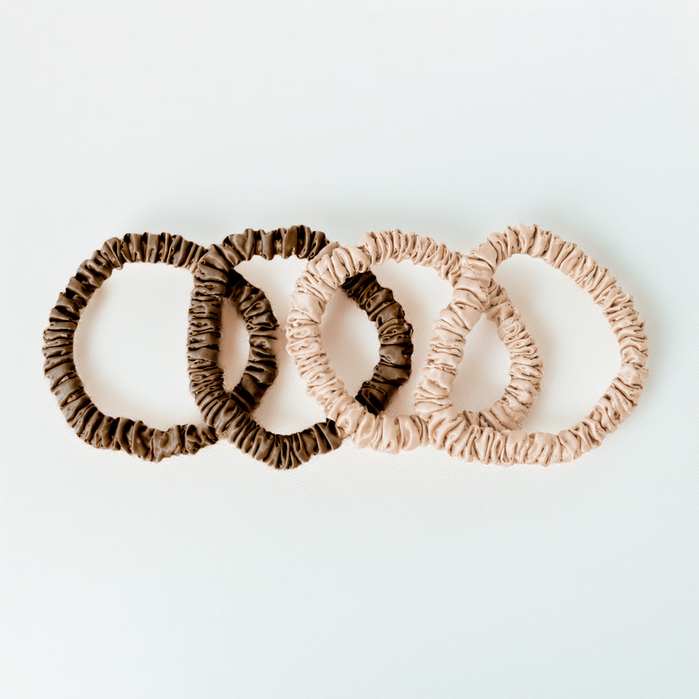 Seidenscrunchies Slim 4er-Set