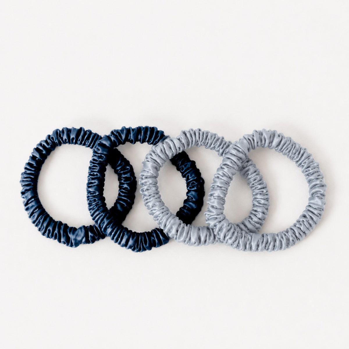 Seidenscrunchies Slim 4er-Set