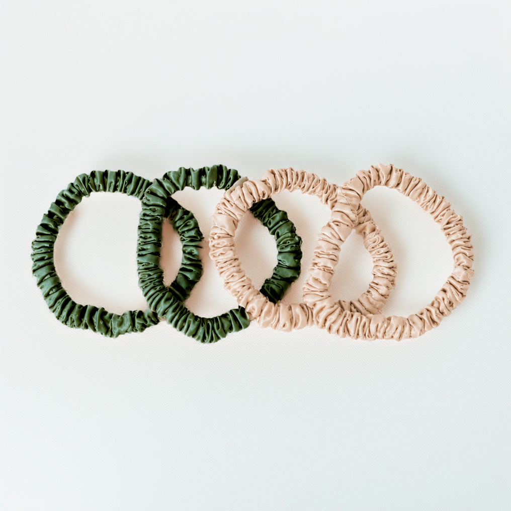 Seidenscrunchies Slim 4er-Set