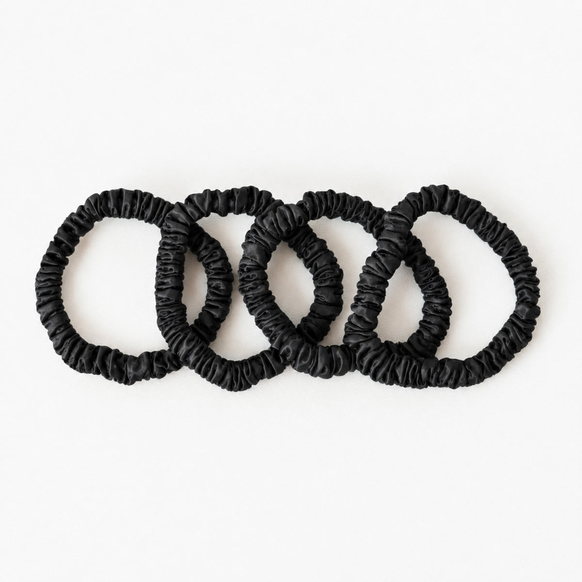 Seidenscrunchies Slim 4er-Set