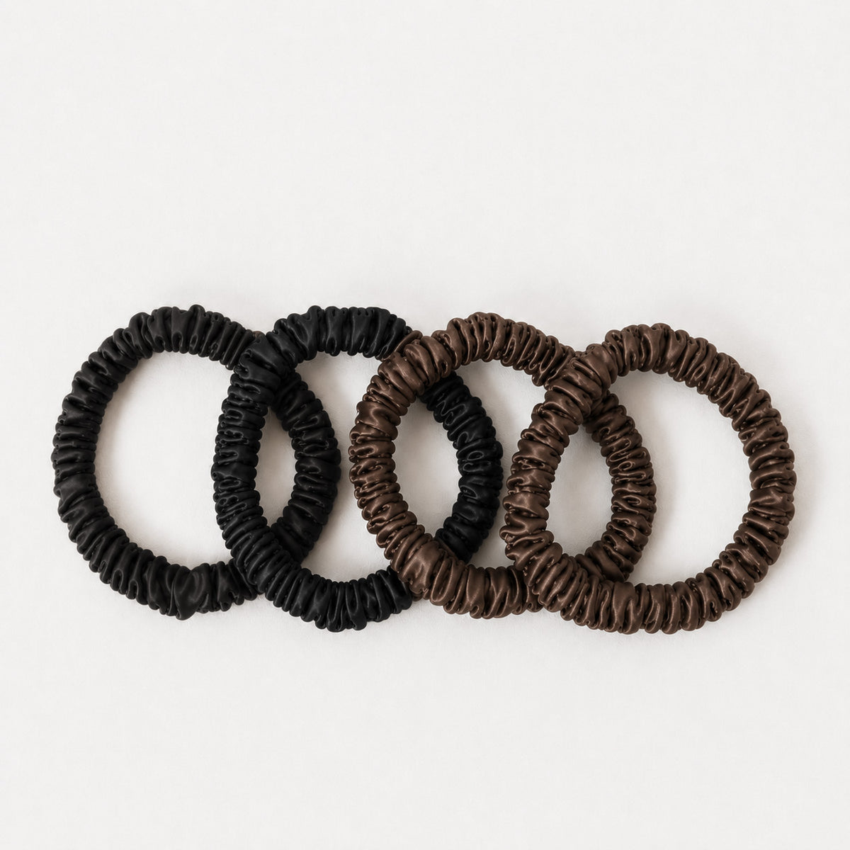 Seidenscrunchies Slim 4er-Set