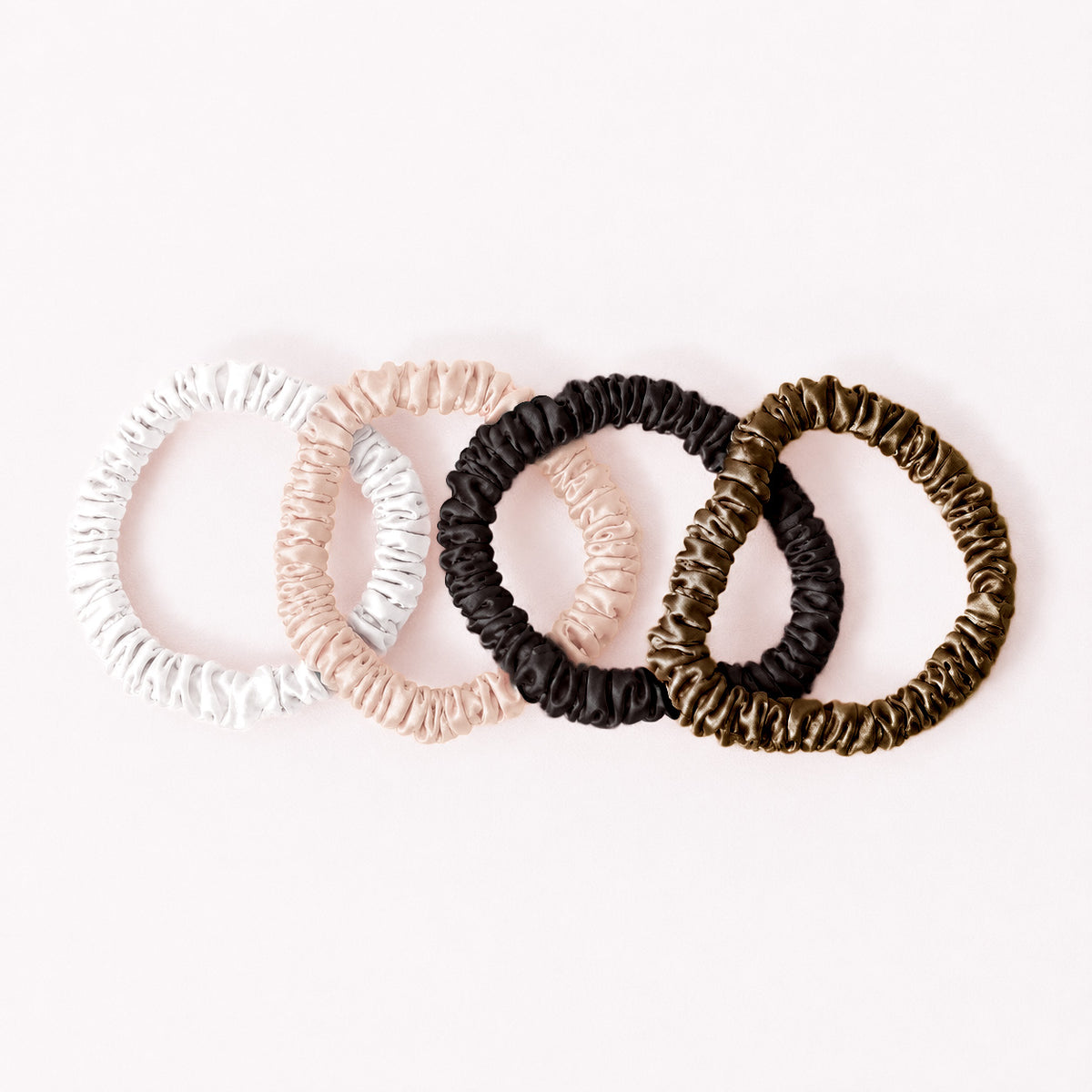 Seidenscrunchies Slim 4er-Set