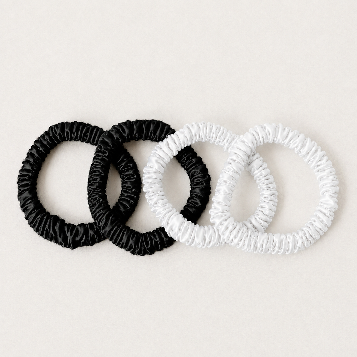 Seidenscrunchies Slim 4er-Set