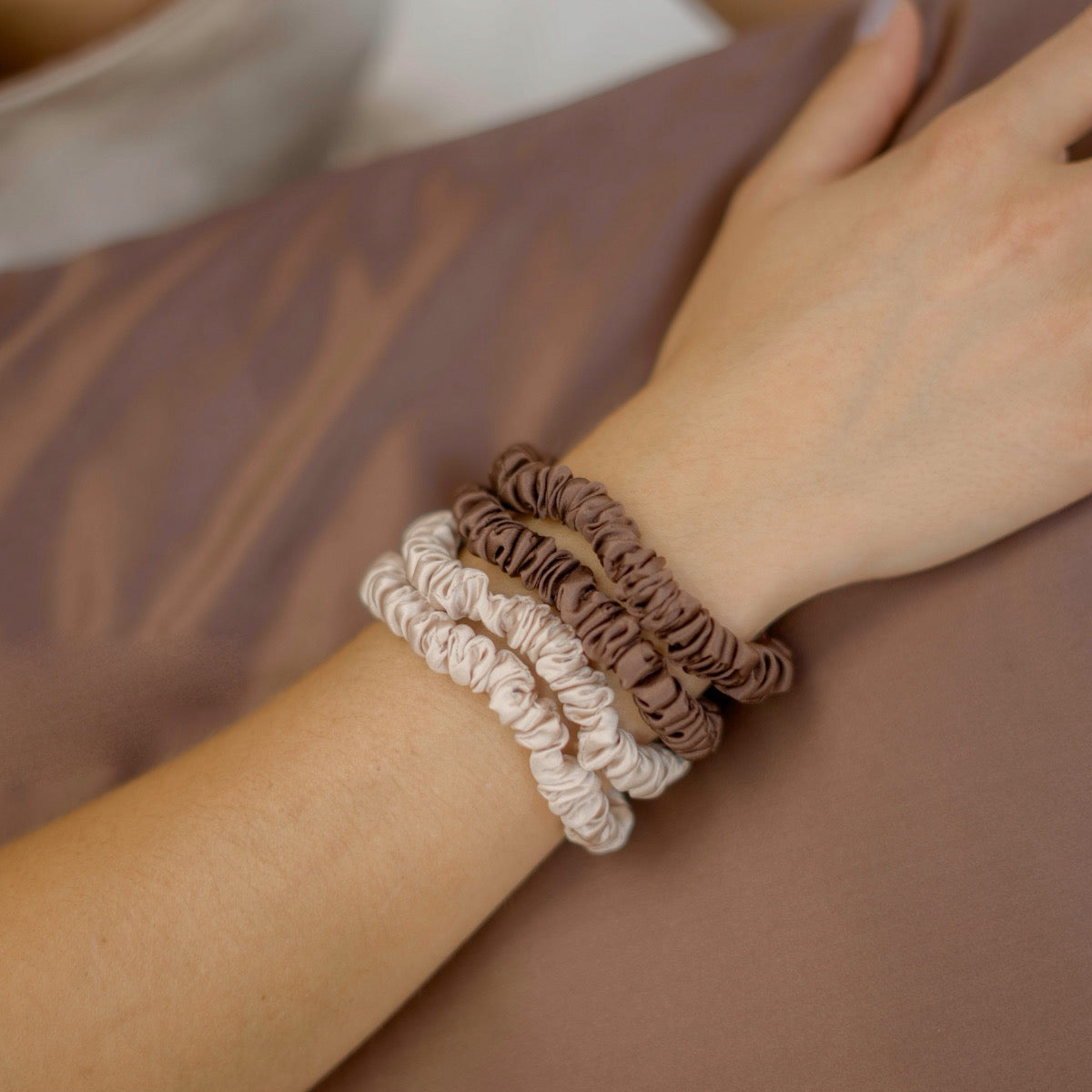 Seidenscrunchies Slim 4er-Set
