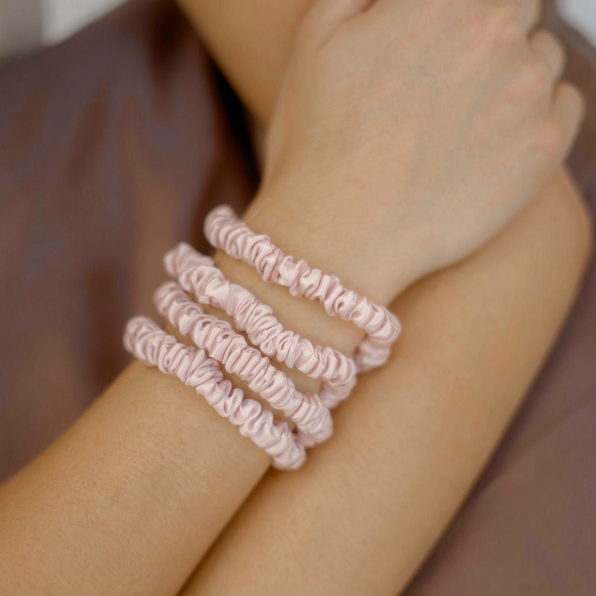 Seidenscrunchies Slim 4er-Set