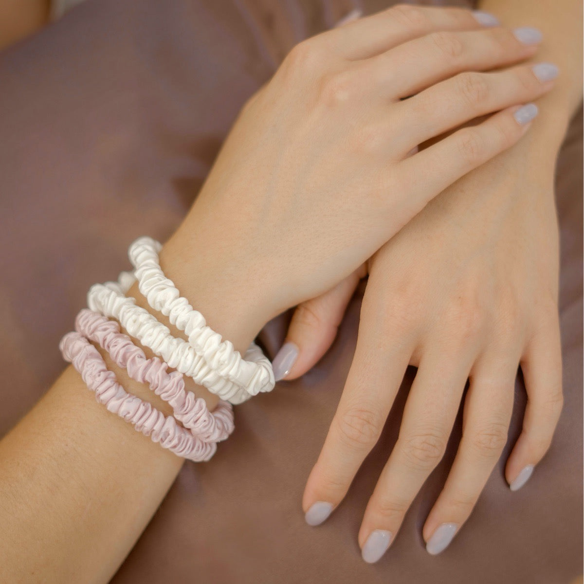 Seidenscrunchies Slim 4er-Set