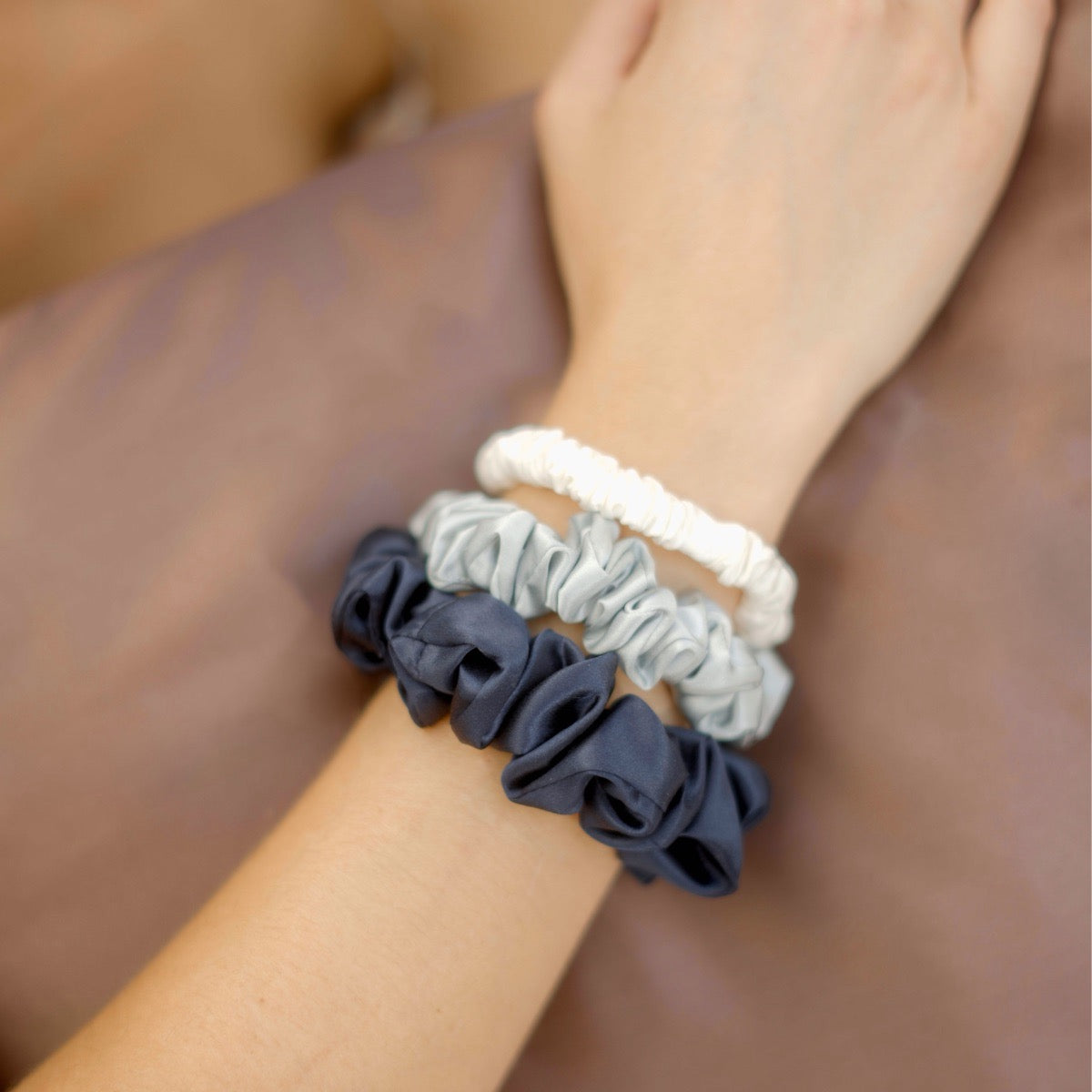 Seidenscrunchies 3er-Set