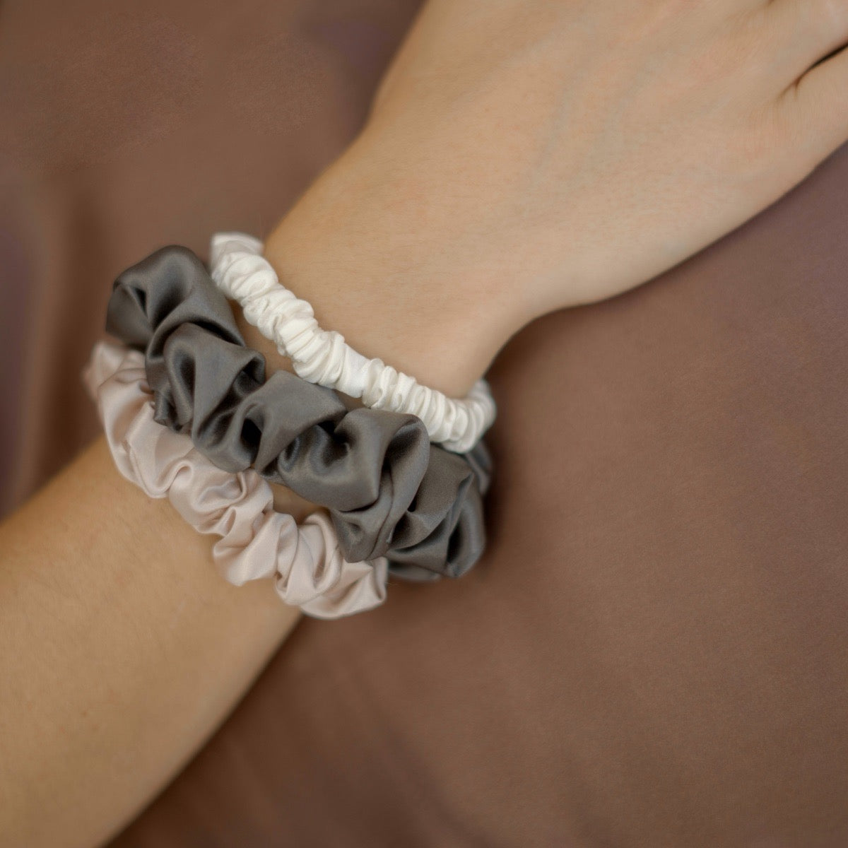 Seidenscrunchies 3er-Set