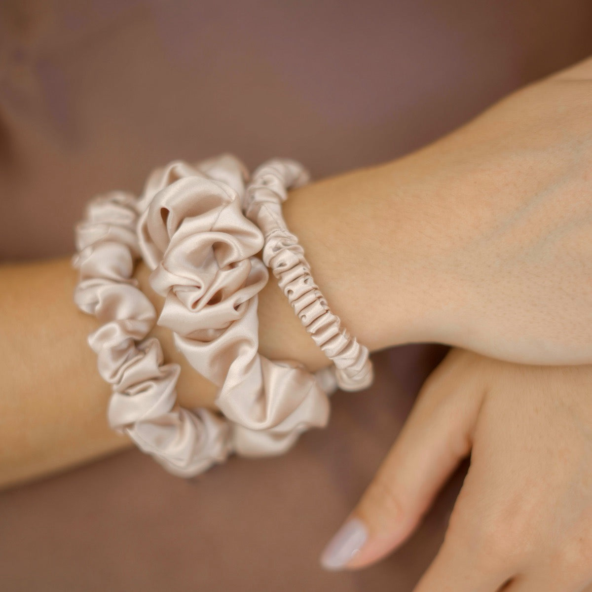 Seidenscrunchies 3er-Set