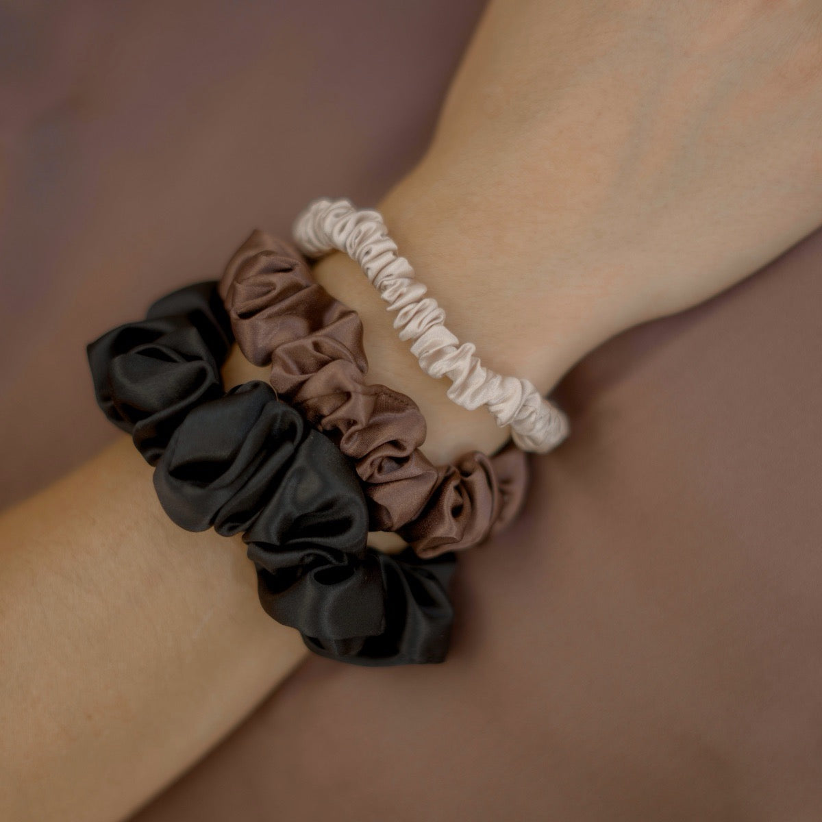 Seidenscrunchies 3er-Set