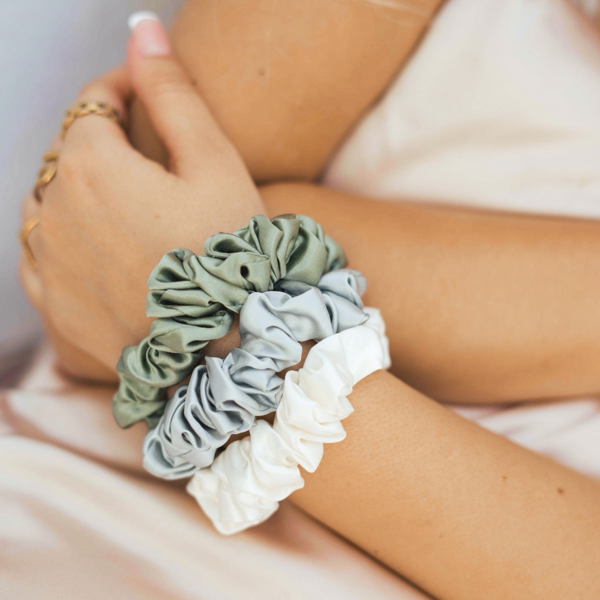 Seidenscrunchies 3er-Set