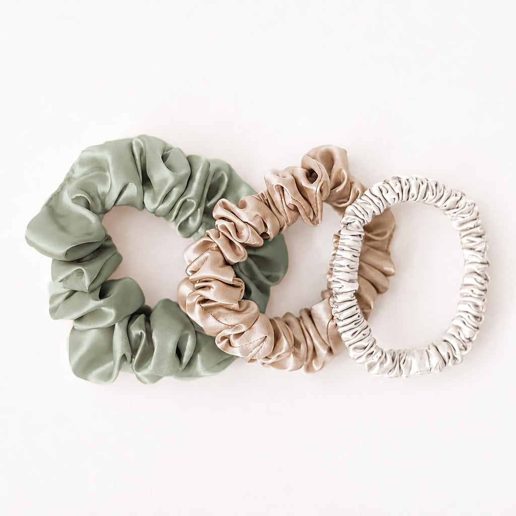 Seidenscrunchies 3er-Set